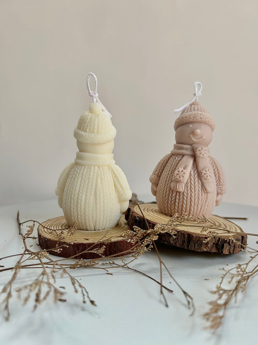 Snowman candle