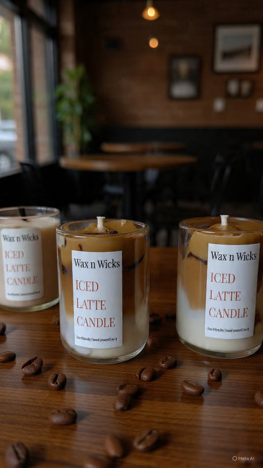 Iced latte candle