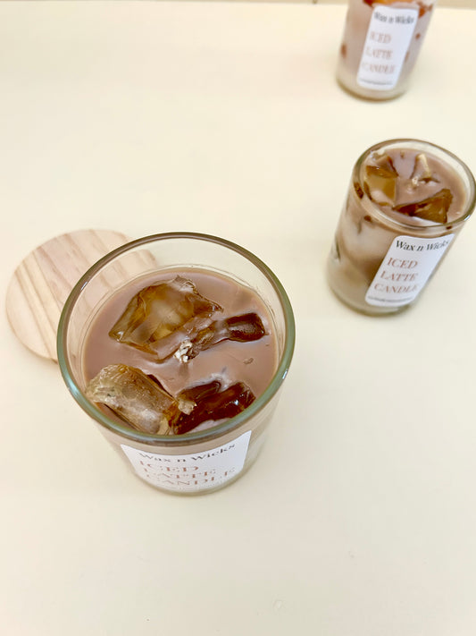 Iced latte candle