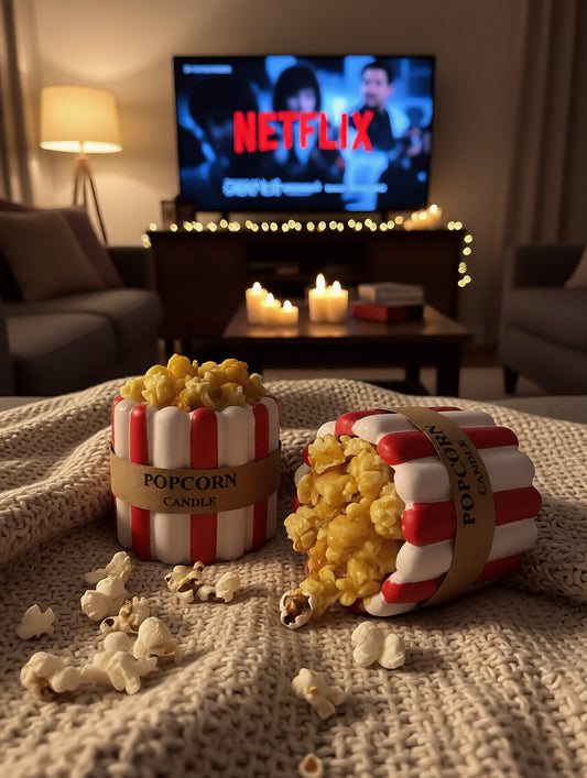 Pop corn candle
