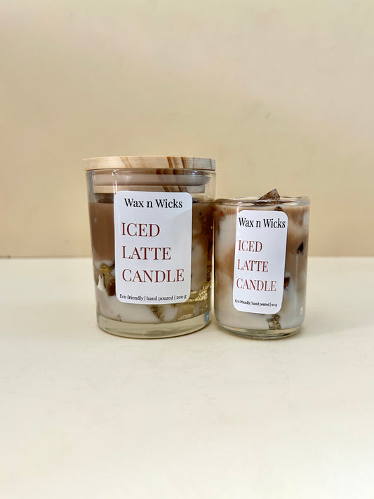 Iced latte candle