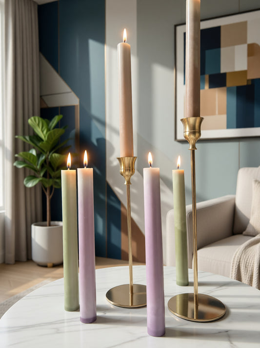 Marble candlesticks (pair)