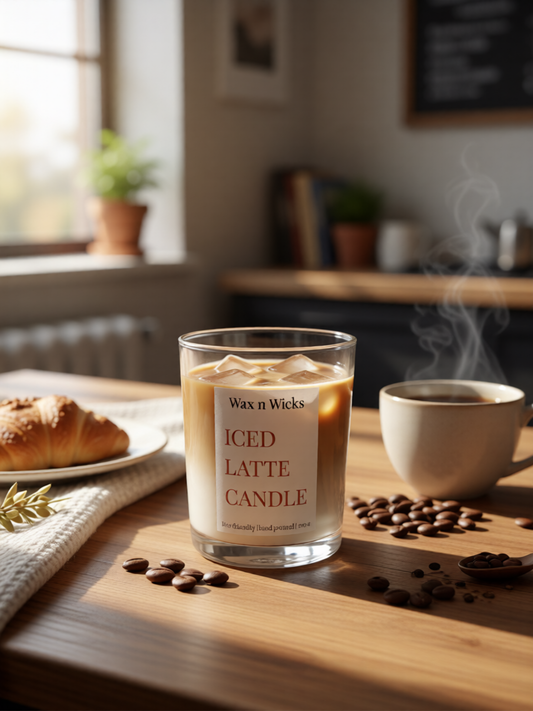 Iced latte candle