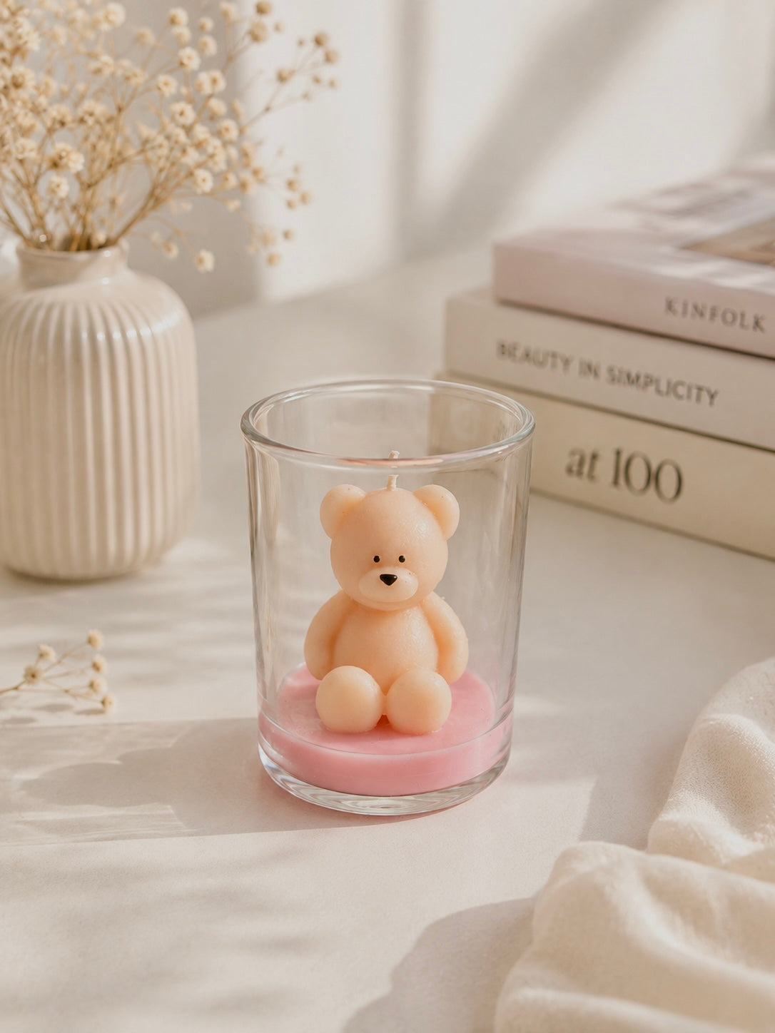 Teddy in glass