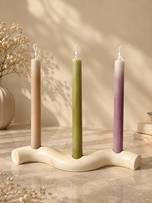 Marble candlesticks (pair)